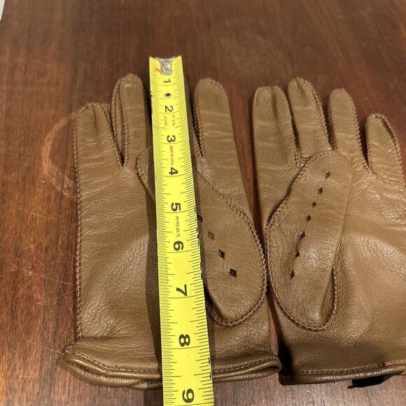 Vintage ‘Chesterton’ by Superb Medium Brown Leather Gloves - Picture 6 of 7